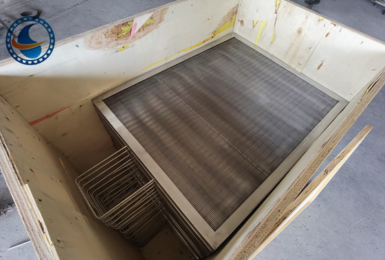Duplex Steel 2507 Wedge Wire Panel Vee Shaped Flat Screen