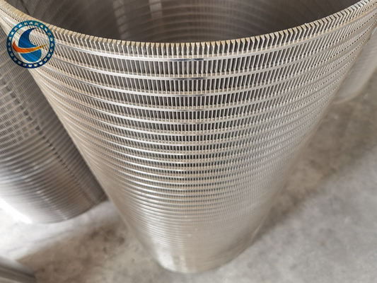 Welded Ss 304 Wedge Wire Screen Filter 800 Micron Slot Opening Backwash