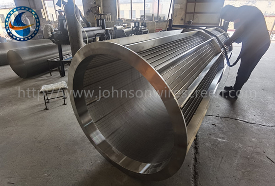 Ss 304 Wedge Wire Screen Tube Continuous Slot Rotating Drum Filter