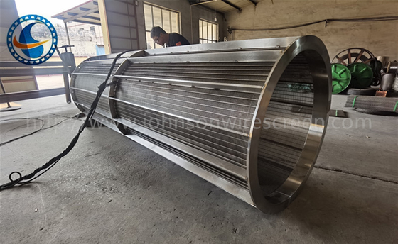 Ss 304 Wedge Wire Screen Tube Continuous Slot Rotating Drum Filter