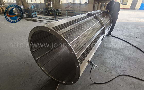 Ss 304 Wedge Wire Screen Tube Continuous Slot Rotating Drum Filter