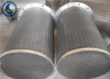 SS 304 Slotted Flange Wire Mesh Tube Full Welding Johnson Vee Wire Screen