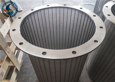 SS 304 Slotted Flange Wire Mesh Tube Full Welding Johnson Vee Wire Screen