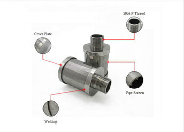 Non Clogging Johnson Wedge Wire Screen Nozzle Customization Acceptable