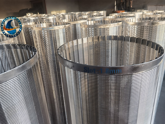 Length 1900mm Stainless Steel Vee Wire Screen Continuous Slot Opening