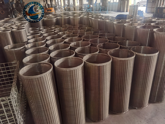 Stainless Steel 304l Wedge Wire Screen Pipe Acid Washing Surface