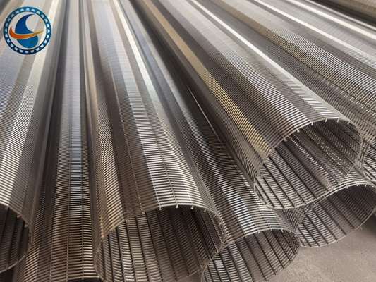 Stainless Steel 304l Wedge Wire Screen Pipe Acid Washing Surface