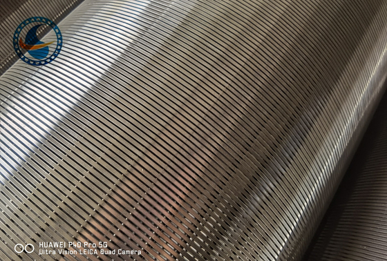 304 de aço inoxidável Vee Wire Filter Screen 406mm para a água Wells inoxidável