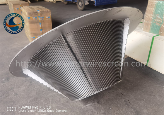 Ss304 0,25mm Slot Wedge Filtro de tela de arame com flange
