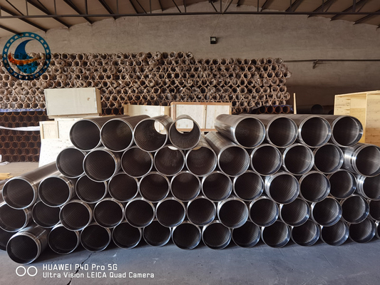 Tela de fio de Johnson, poço de água de aço inoxidável - tela, tela entalhada