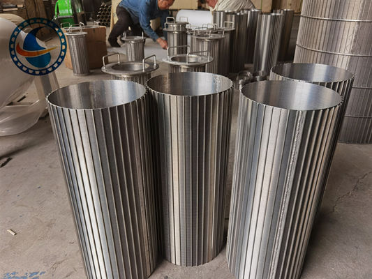 Tubo de tela tipo cunha reversa de aço inoxidável 304, comprimento de 600 mm, para óleo e gás