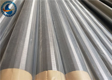 tela de fio de aço inoxidável não magnética de 273mm Vee Shaped Continuous Slot Water