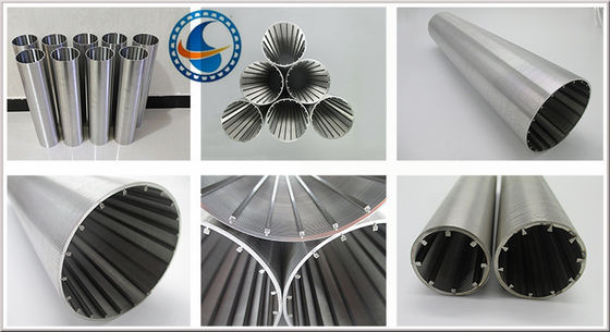 tubulação da tela de 168mm Dia Continuous Slot Wedge Wire para o processo da água