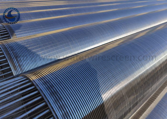 A tela de fio de aço inoxidável da cunha de Johnson 25mm molha bem a tubulação do controle da areia