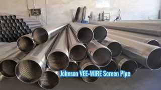 Tubo de tela Johnson VEE-WIRE de aço inoxidável de 100 bar