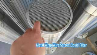 Filtro líquido da tela de fio do envoltório do metal do entalhe 50μm de SS316L