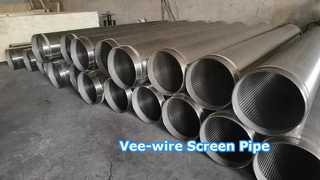 SS304 OD 14" tubo de tela Vee-wire com rosca BTC